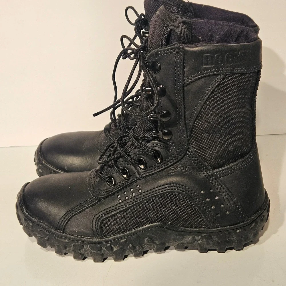 Rocky S2V Special Ops Tactical Boots 6 Black Leather Vibram 102 Military Duty